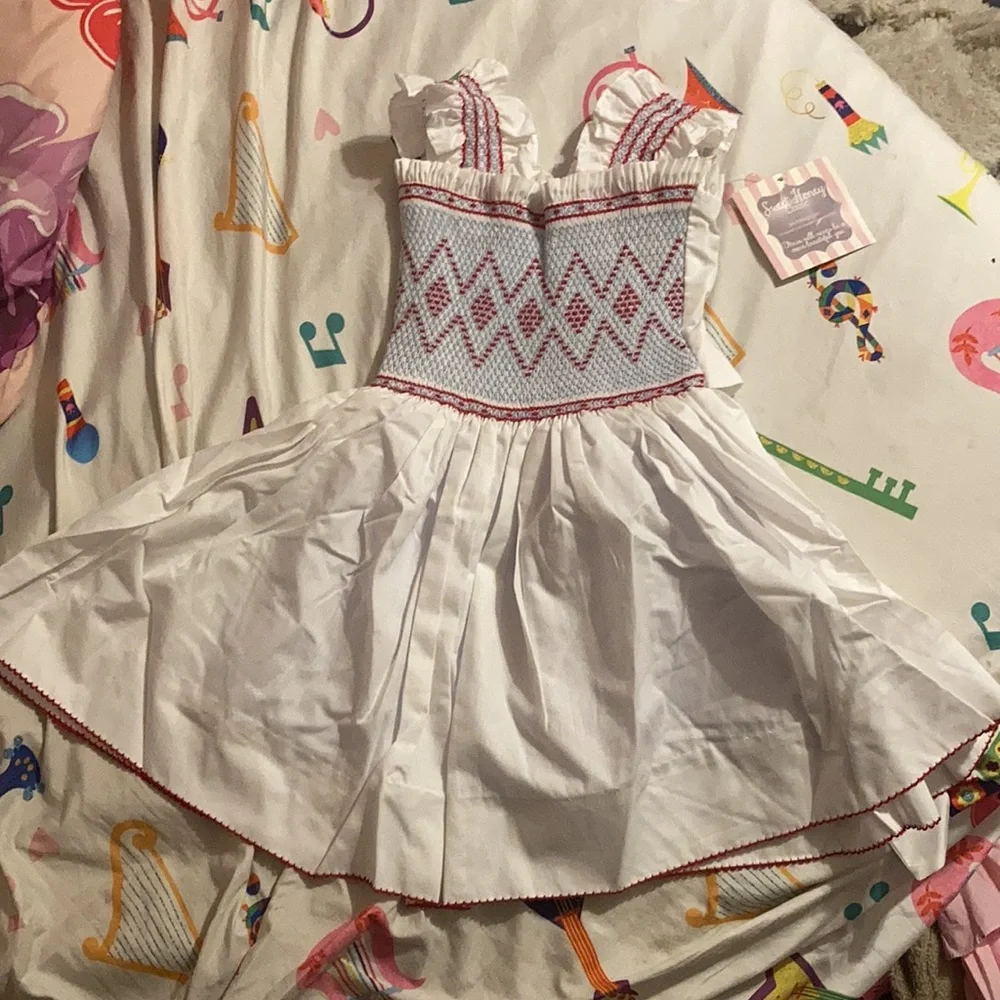 Sweet Honey Classic Peasant summer Dress Sz 5 - Picture 2 of 5